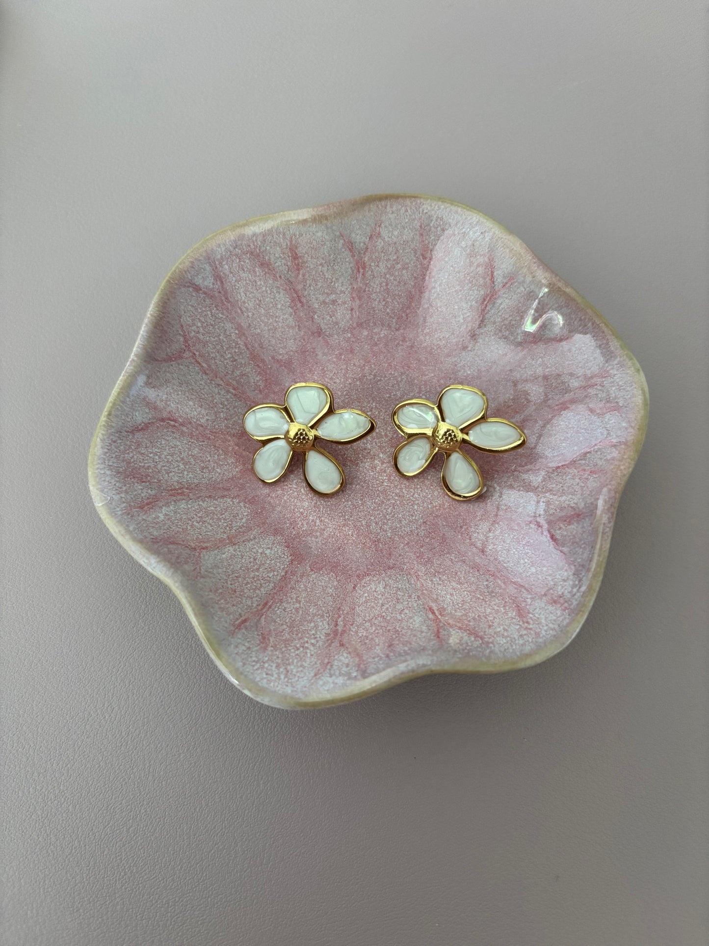 Boucles d'oreilles FLORA Blanc